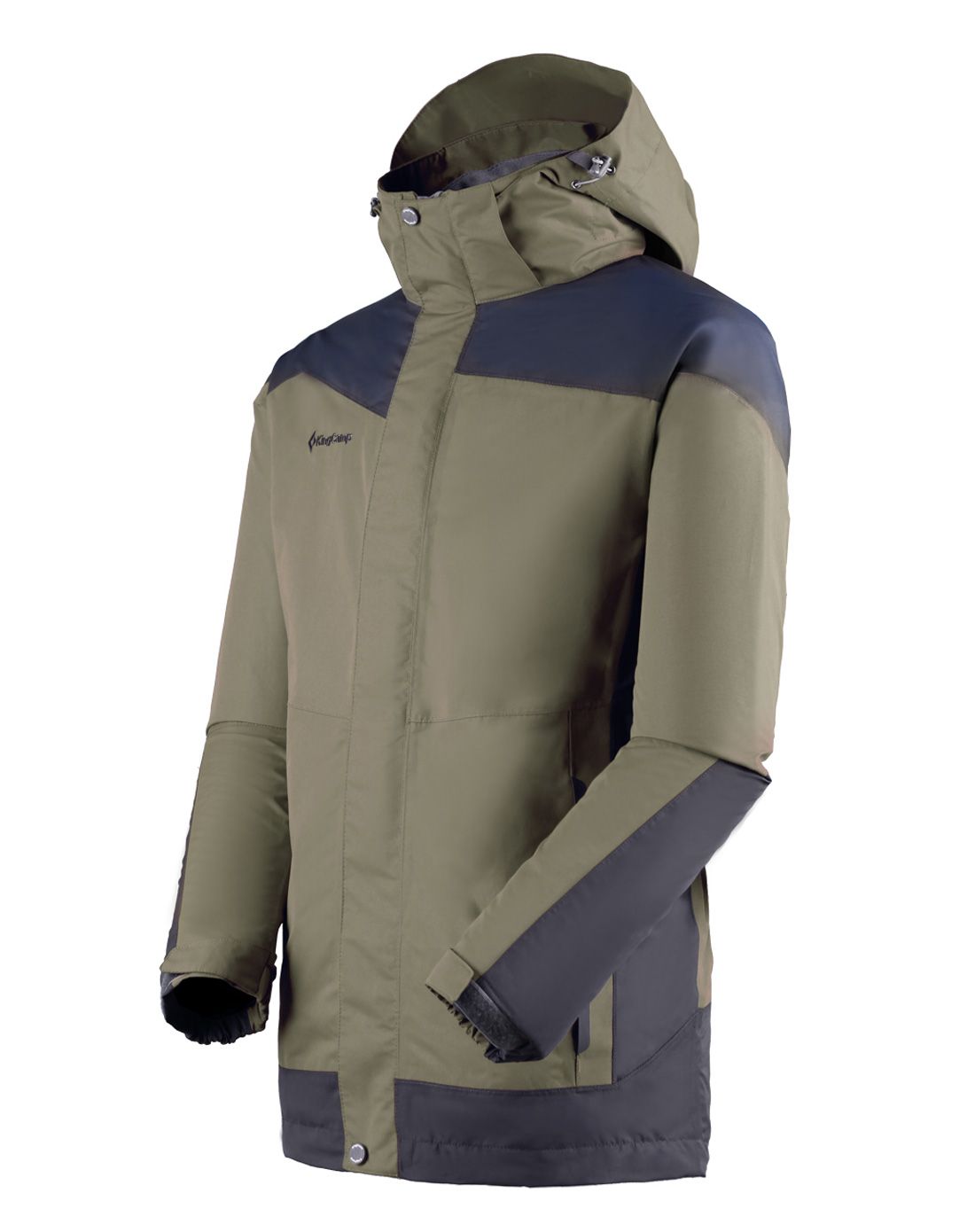 灰绿色男款冲锋衣