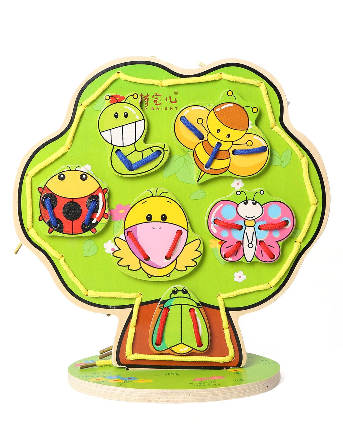 特宝儿水果昆虫智慧树串珠绳玩具