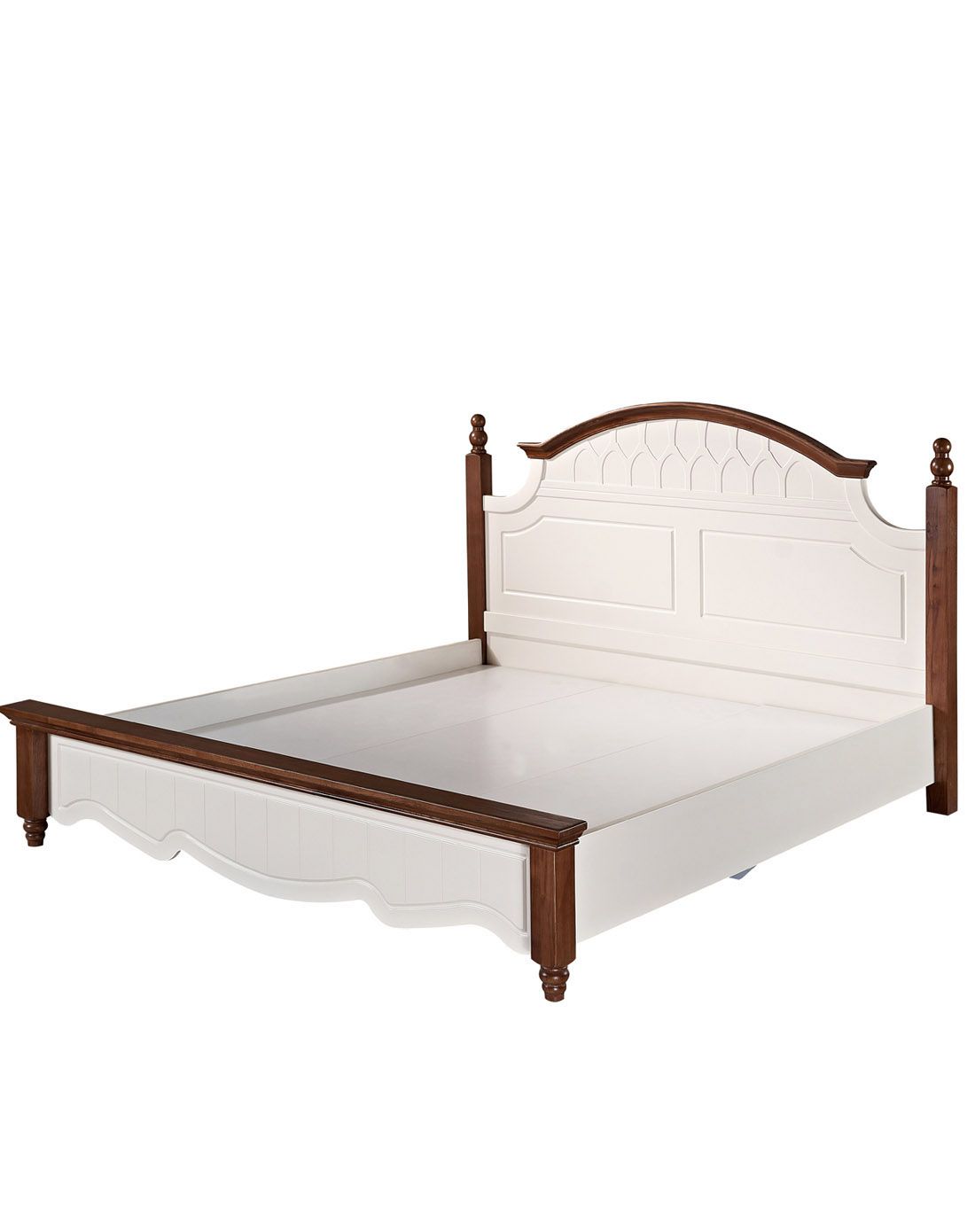 1.5米象牙白地中海风低箱床