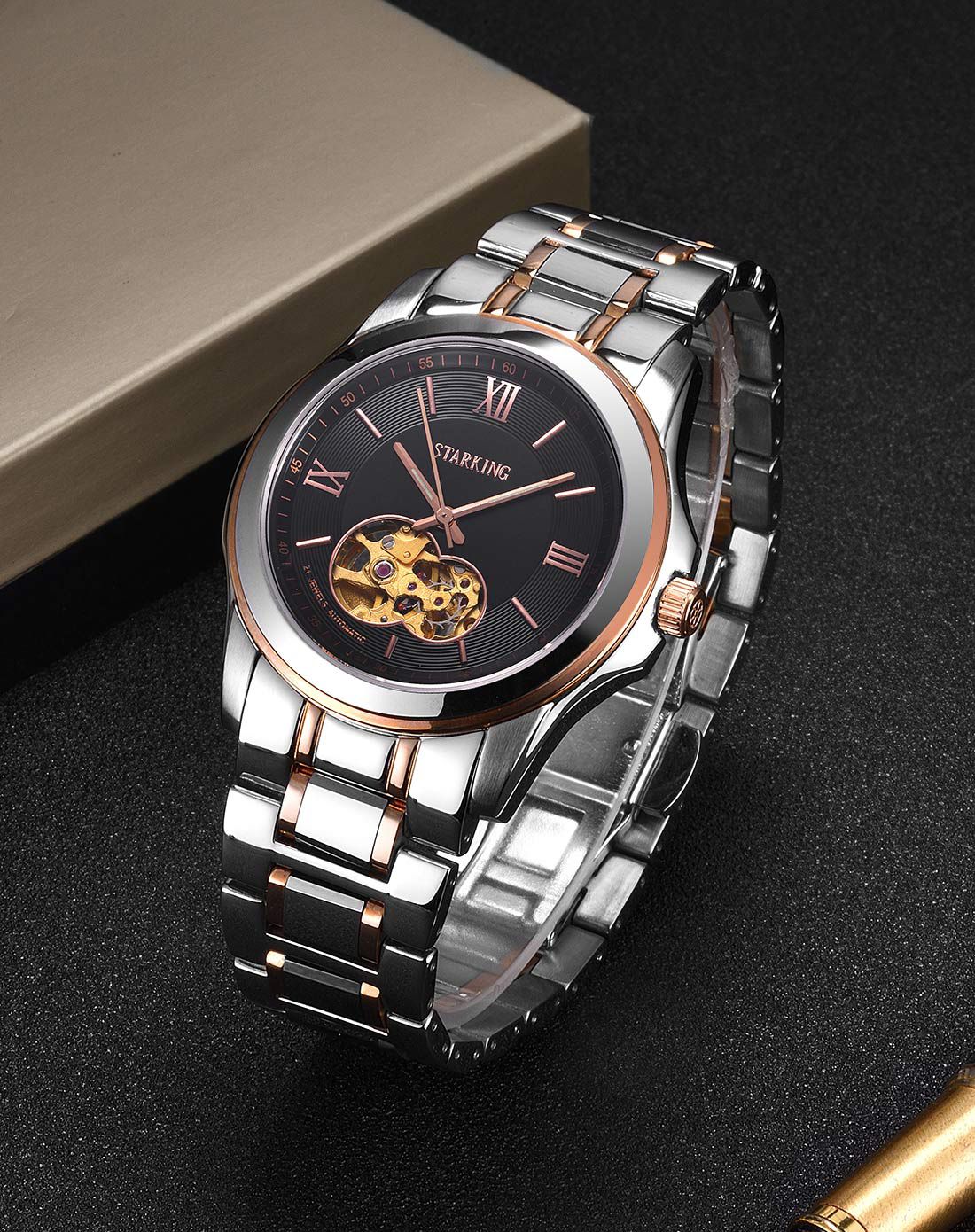 星皇表 【经典镂空】商务全自动机械男表