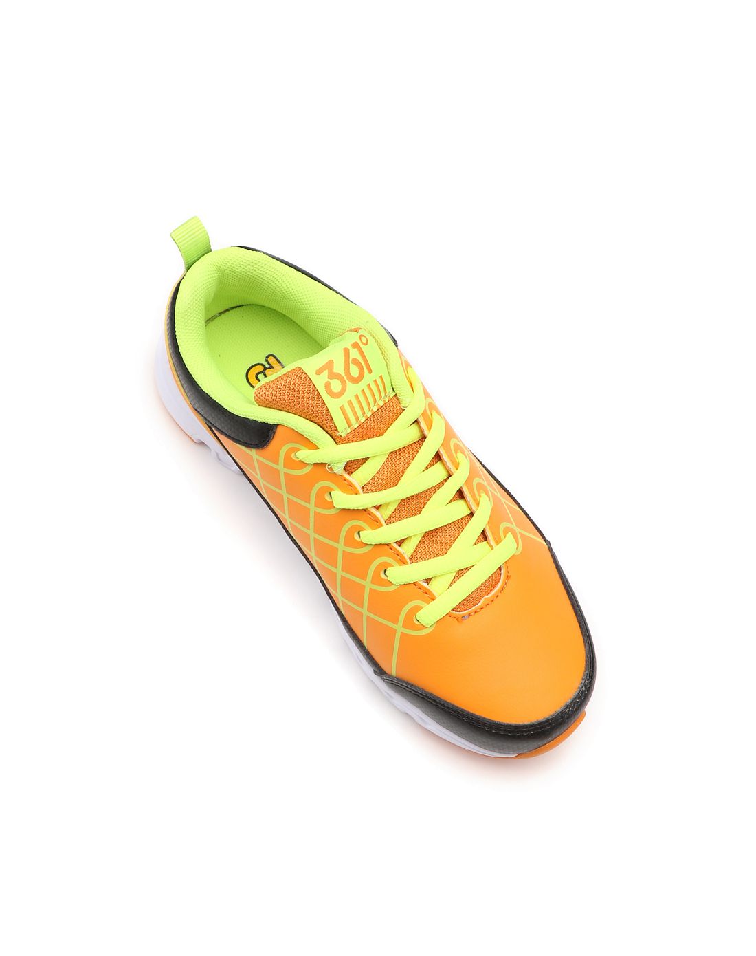 361°男女童装童鞋混合专场 轻盈拼色 男童款运动跑鞋黑/橙