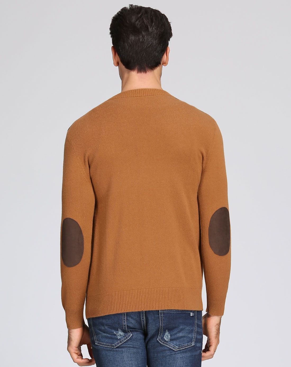 花花公子playboy羊绒男女男款褐黄圆领套衫595176538_唯品会