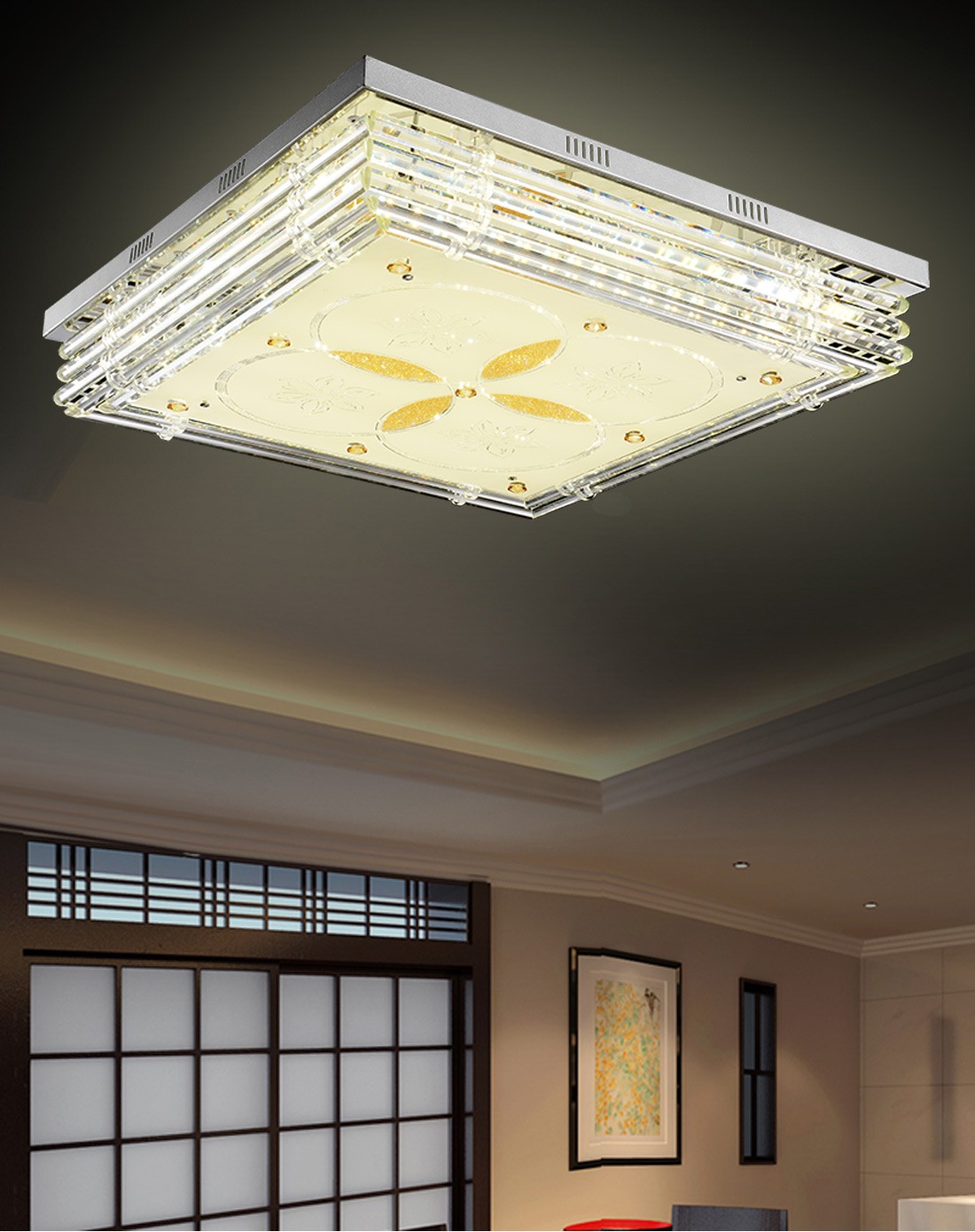 led平板水晶灯75*75cm