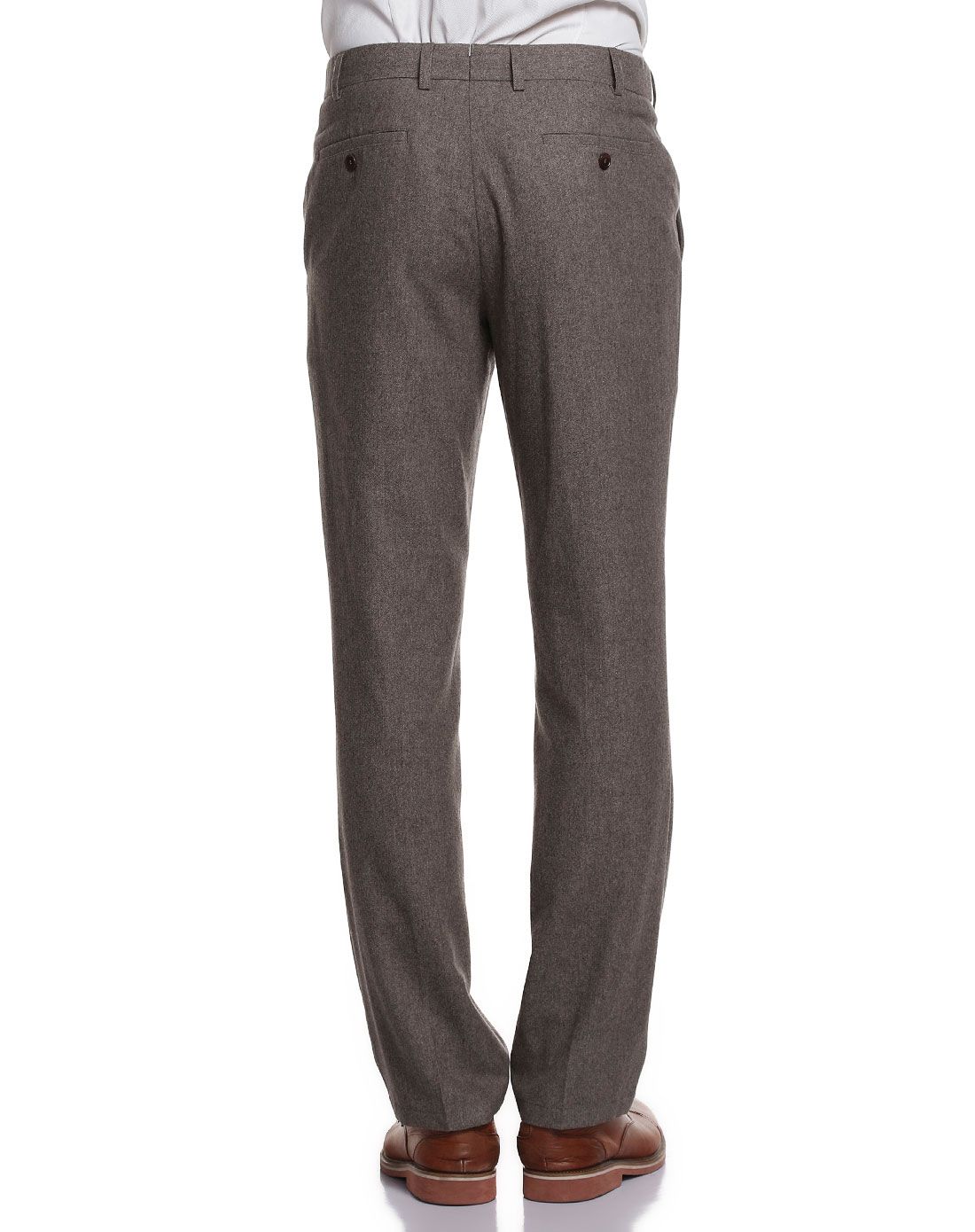 灰卡其色商务休闲长裤