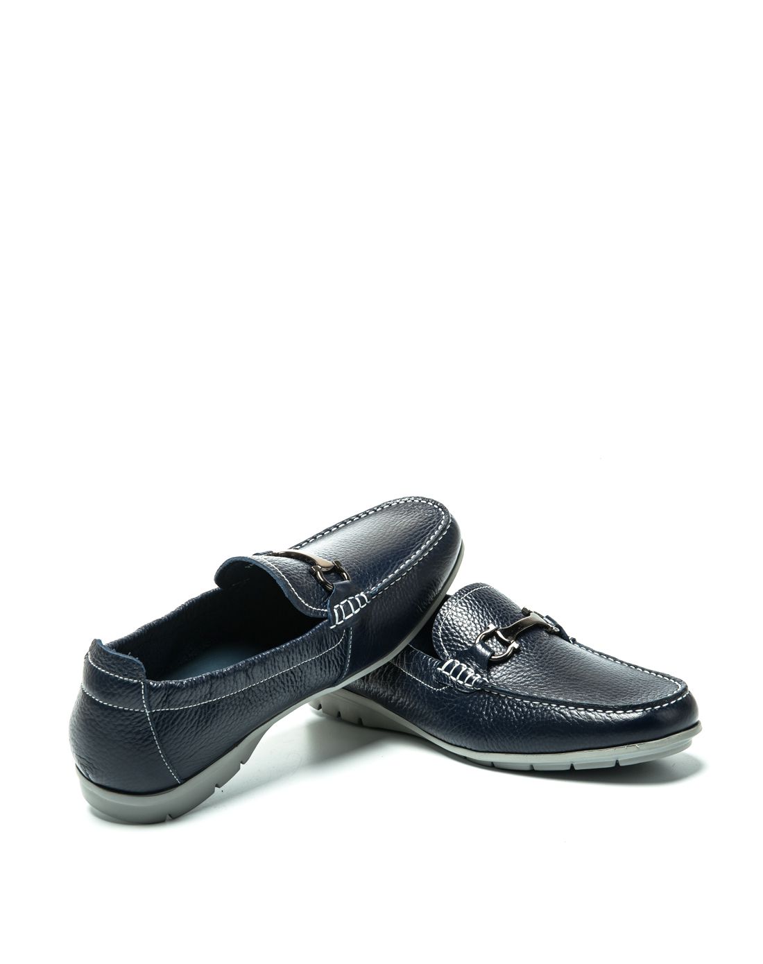 皮尔·卡丹pierre cardin-蓝色牛皮革时尚休闲舒适皮鞋p6101l170811