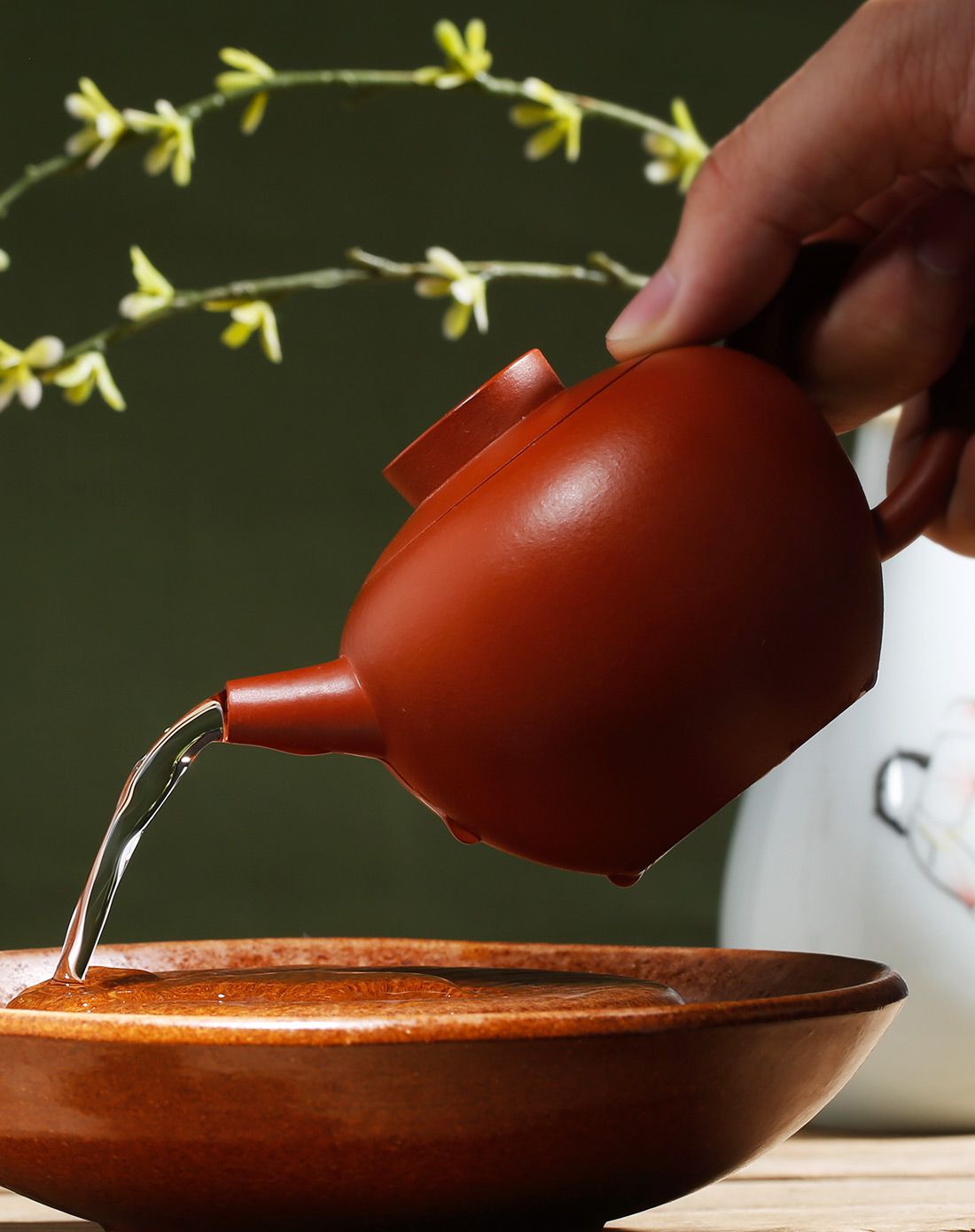 束氏原矿泥手工紫砂公道壶 朱泥/黑金砂