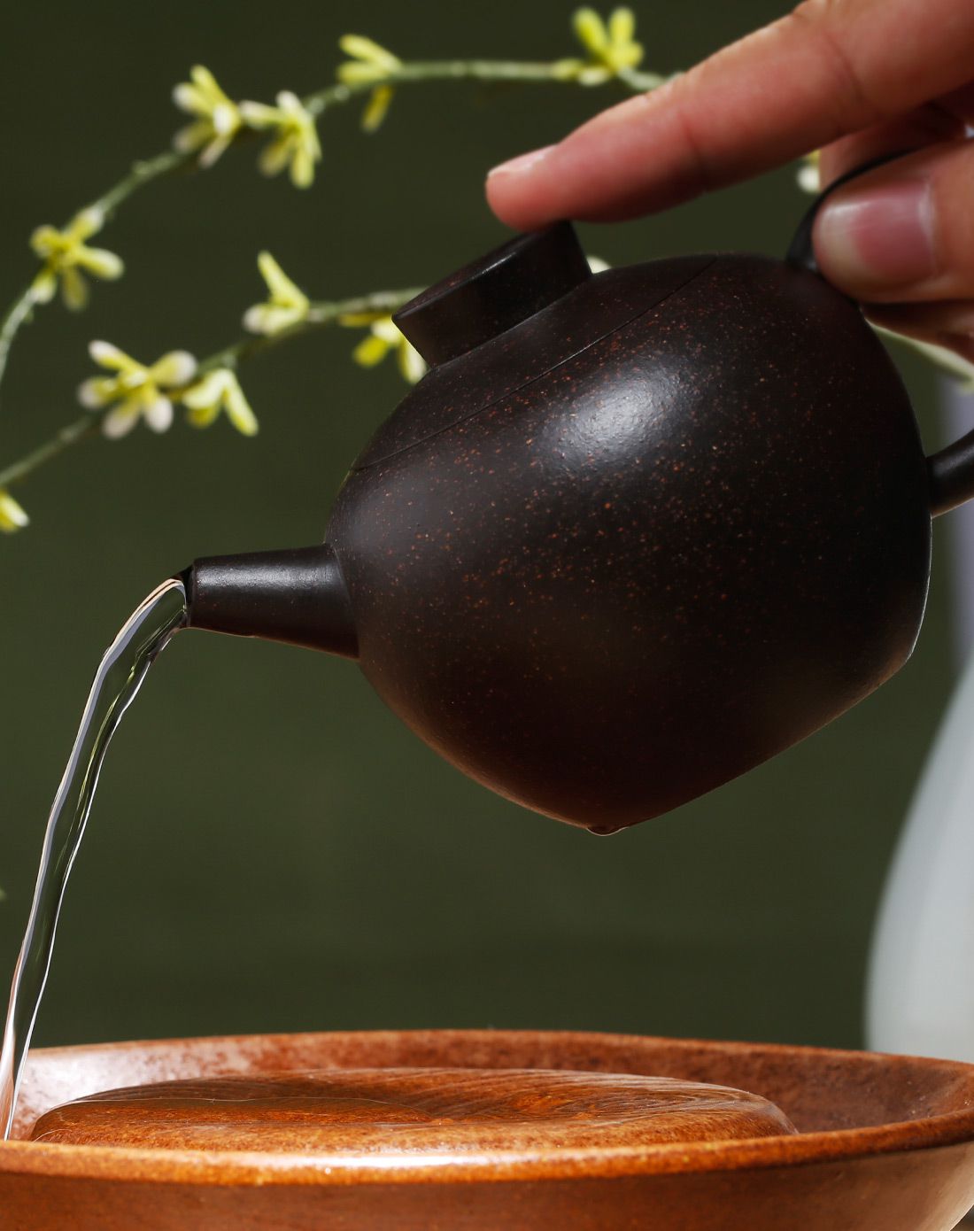 束氏原矿泥手工紫砂公道壶 朱泥/黑金砂