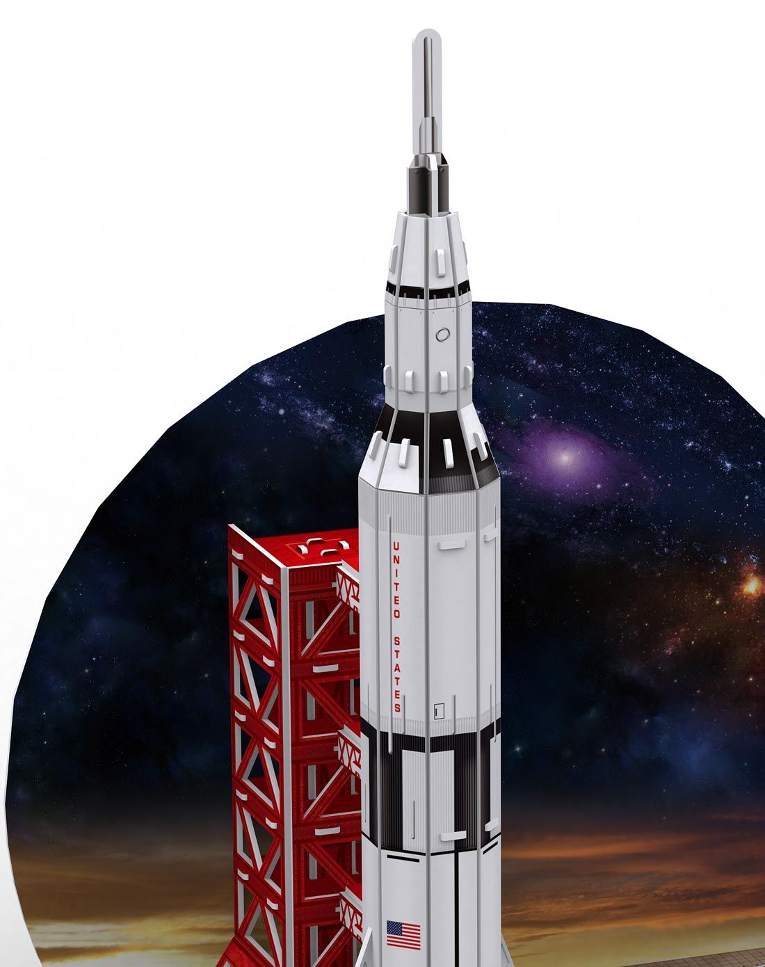 乐立方3d立体拼图太空系列土星5号火箭