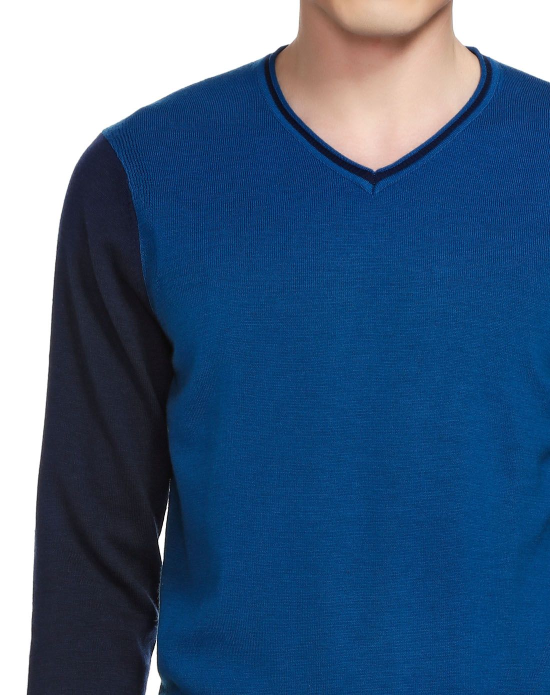 金利来gy goldlion时尚休闲男款中蓝毛衫sw00108-d2401-55_唯品会