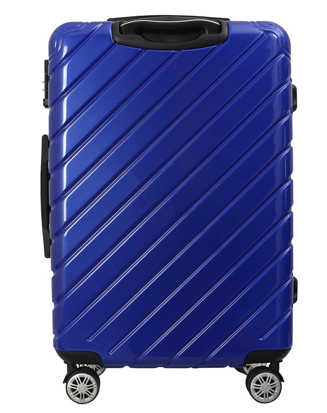 20寸深蓝色时尚斜条纹登机拉杆箱