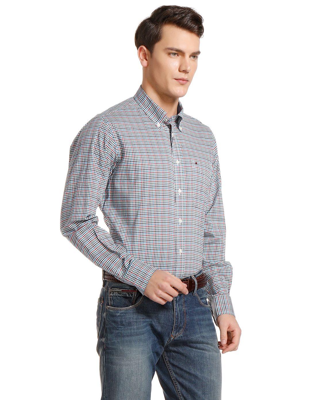 男款多色格子休闲英伦风长袖衬衫