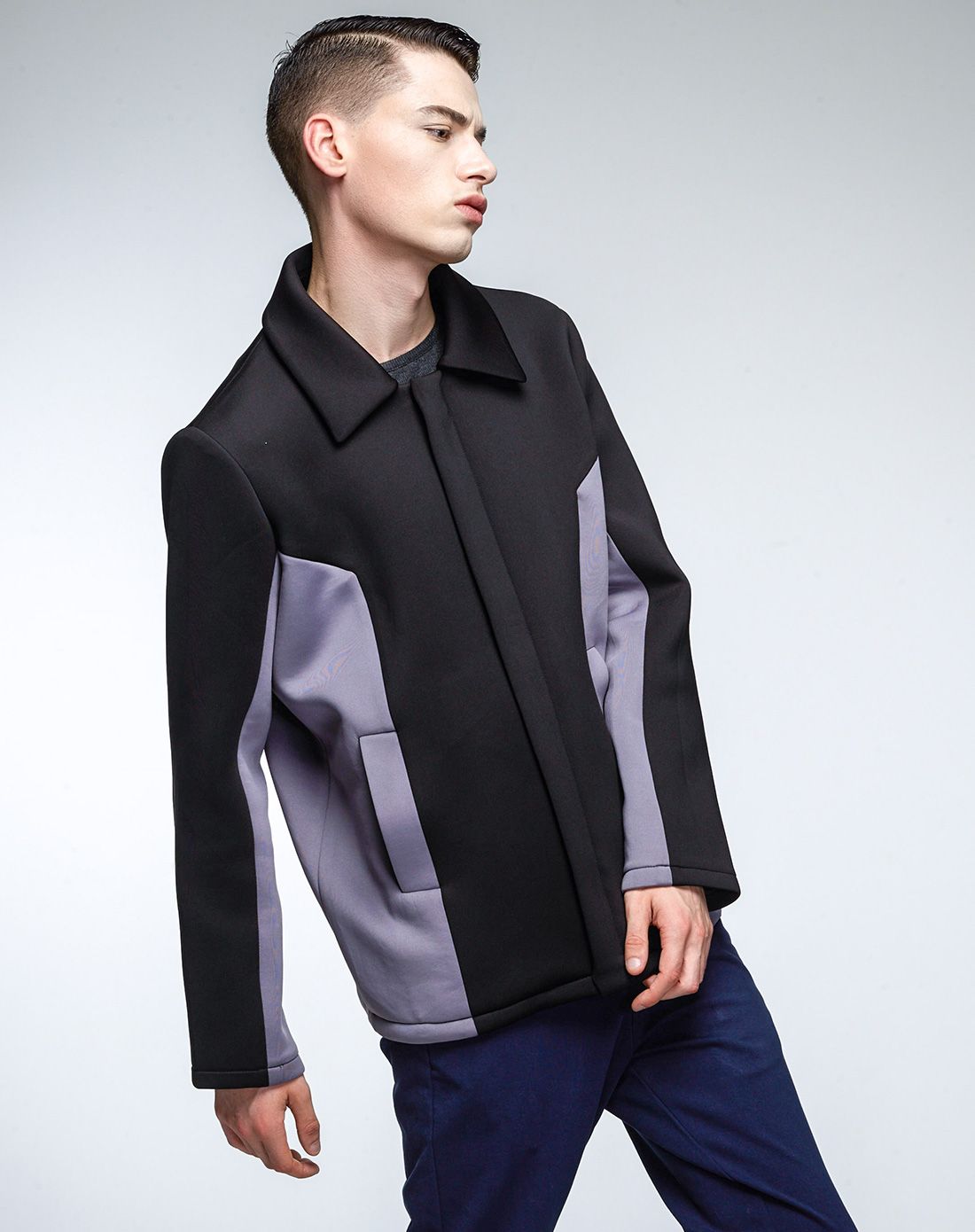 viishow男装移动端专场黑色 街头撞色现代夹克j14375301_唯品会