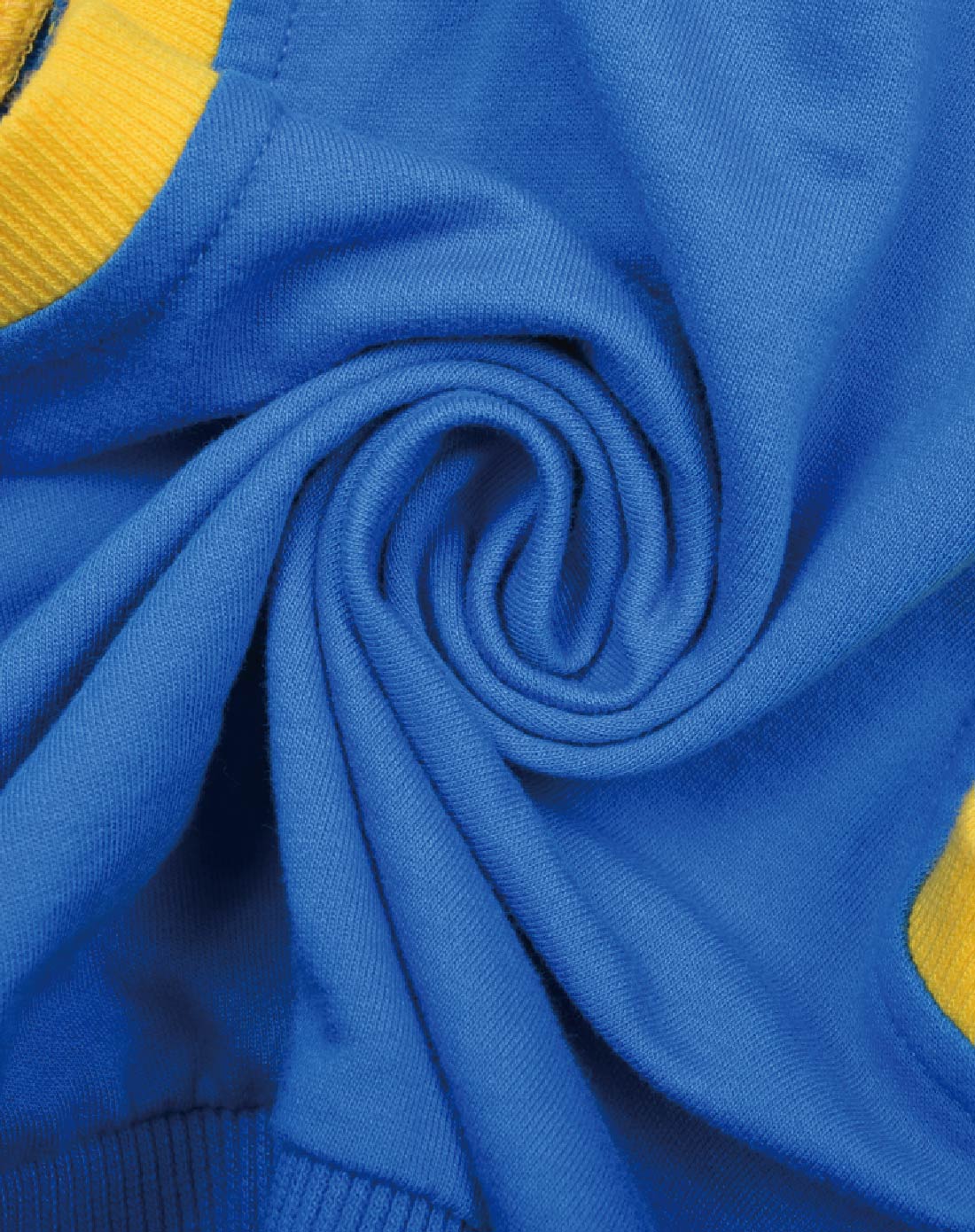 男童舒适翠蓝色针织附帽背心外套