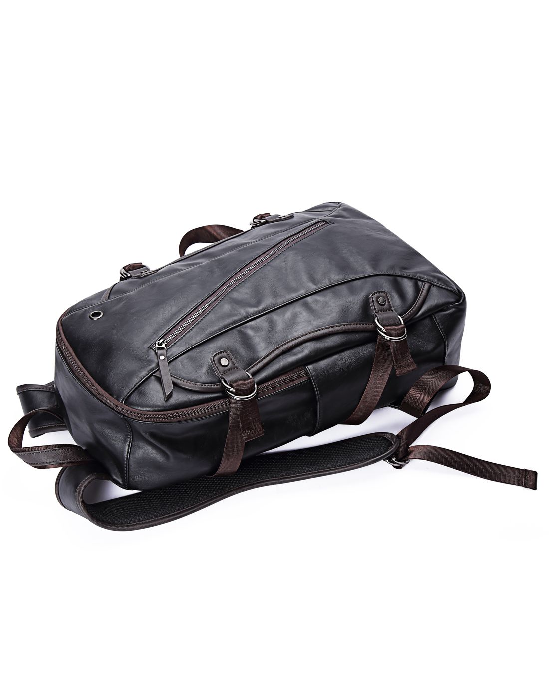 男包英伦时尚帅气双肩包黑色