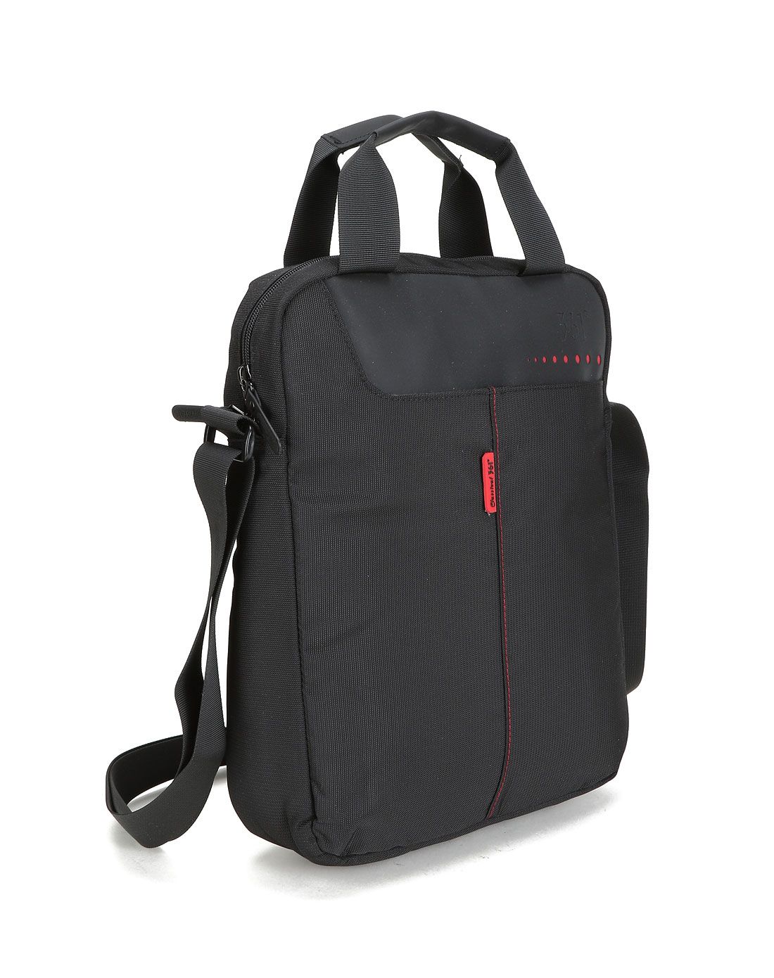 个性时尚 中性款黑色单肩电脑包