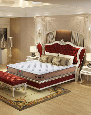 天然进口乳胶 抗干扰独袋弹簧双人席梦思 23cm