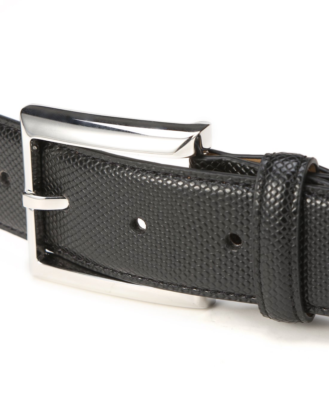 男士秋春正装牛皮革宽皮带黑色