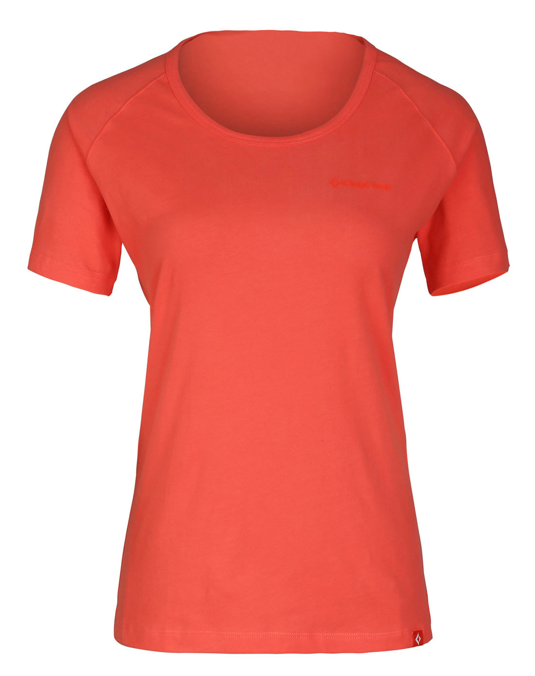 柔软舒适 女款水红色圆领t恤 立体裁剪