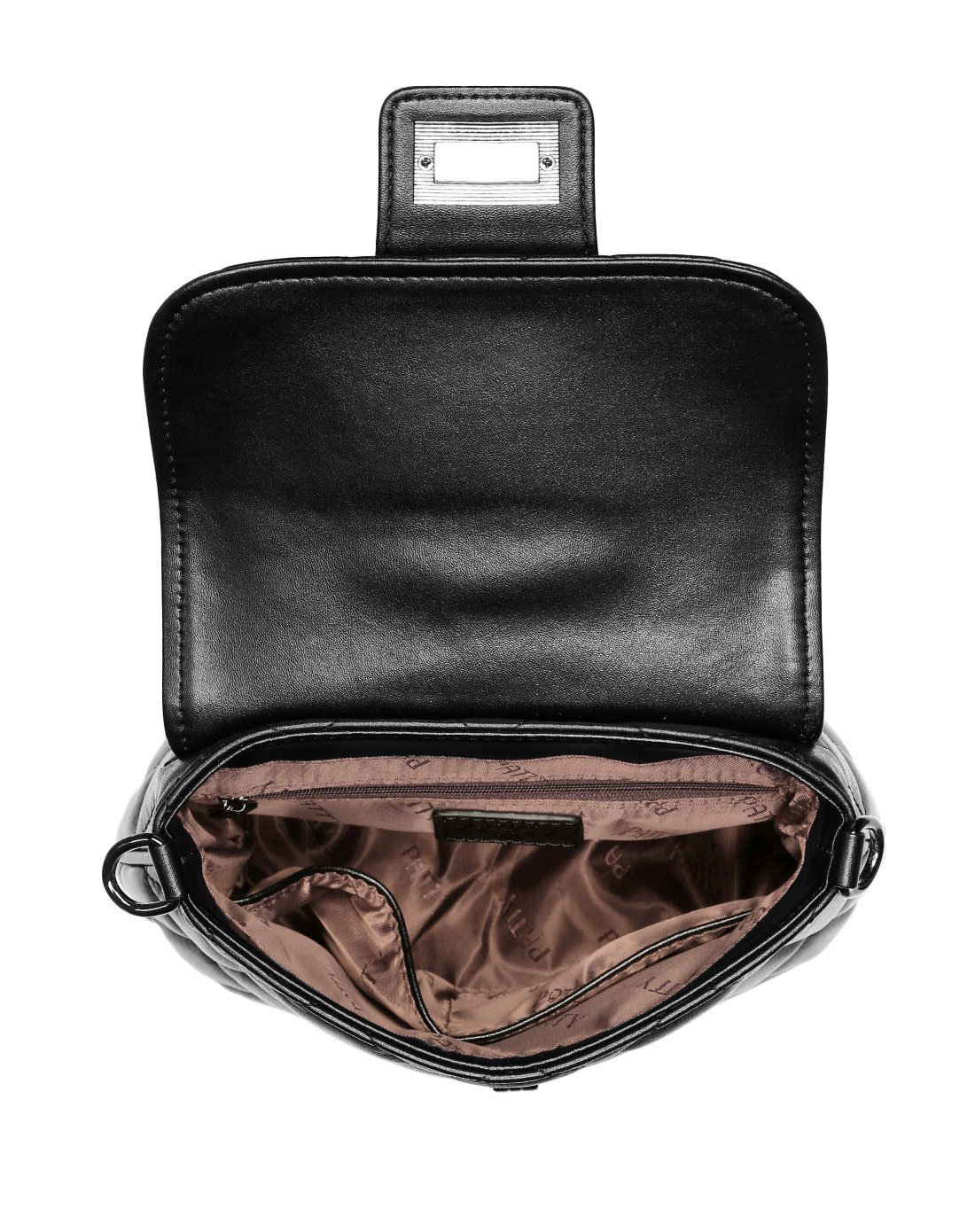 女士羊皮革黑色菱格淑女单肩小包