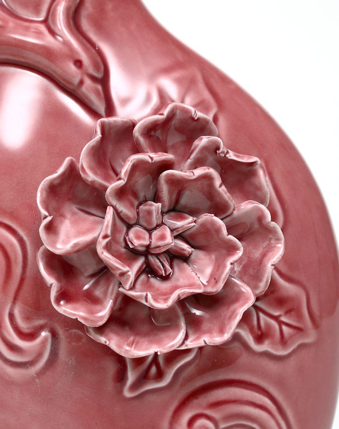 欧式陶瓷浮雕手绘艺术花瓶
