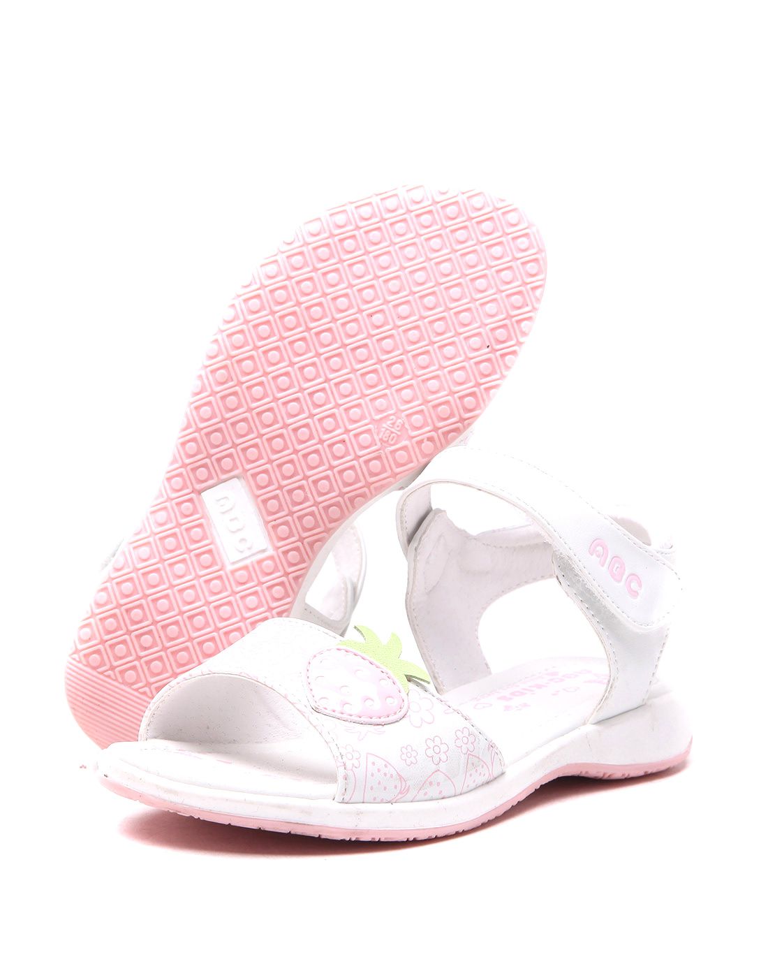 女小童白色皮凉鞋【26-26】