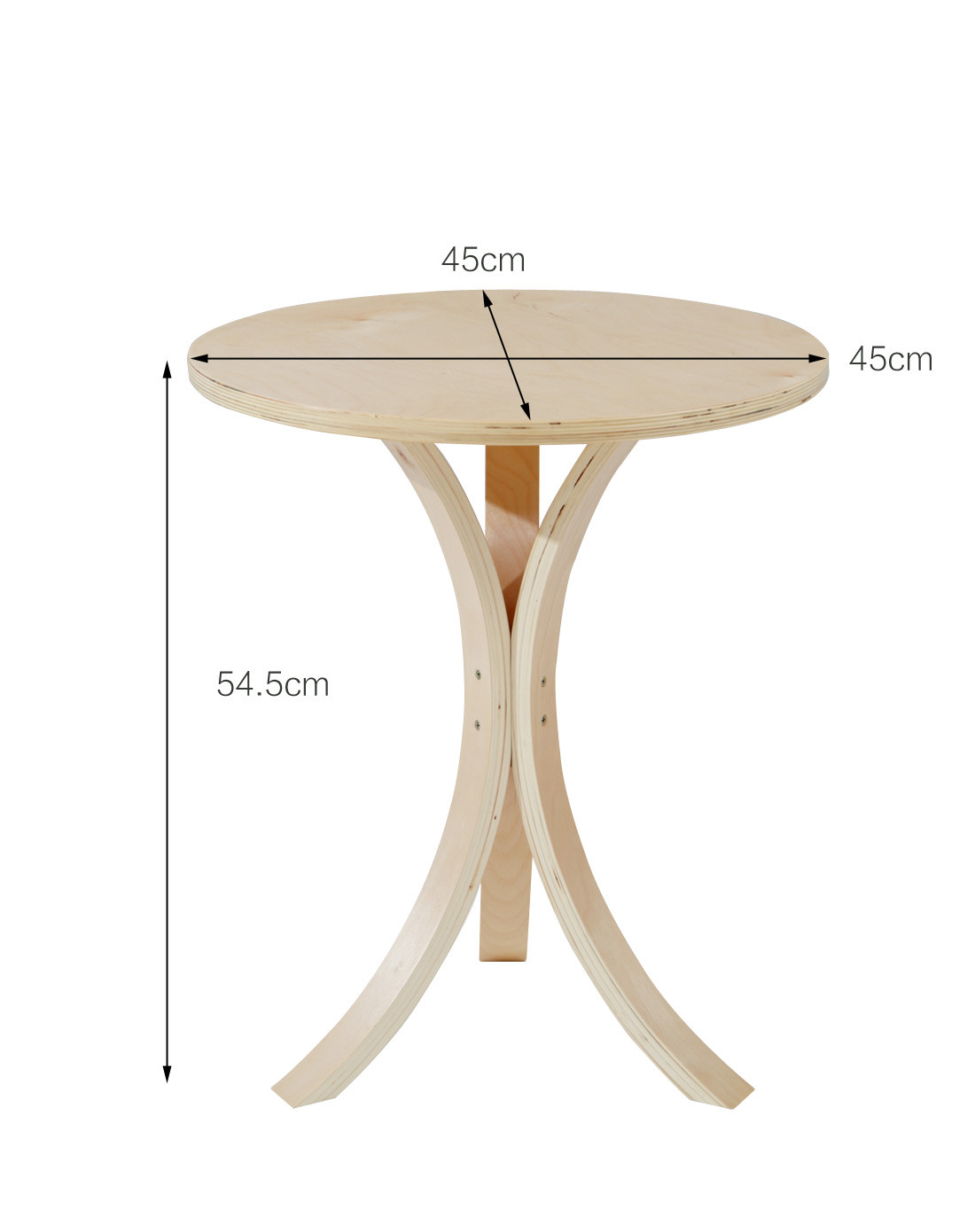 美达斯medas家具专场直发货 美达斯弯曲木茶几 原木色