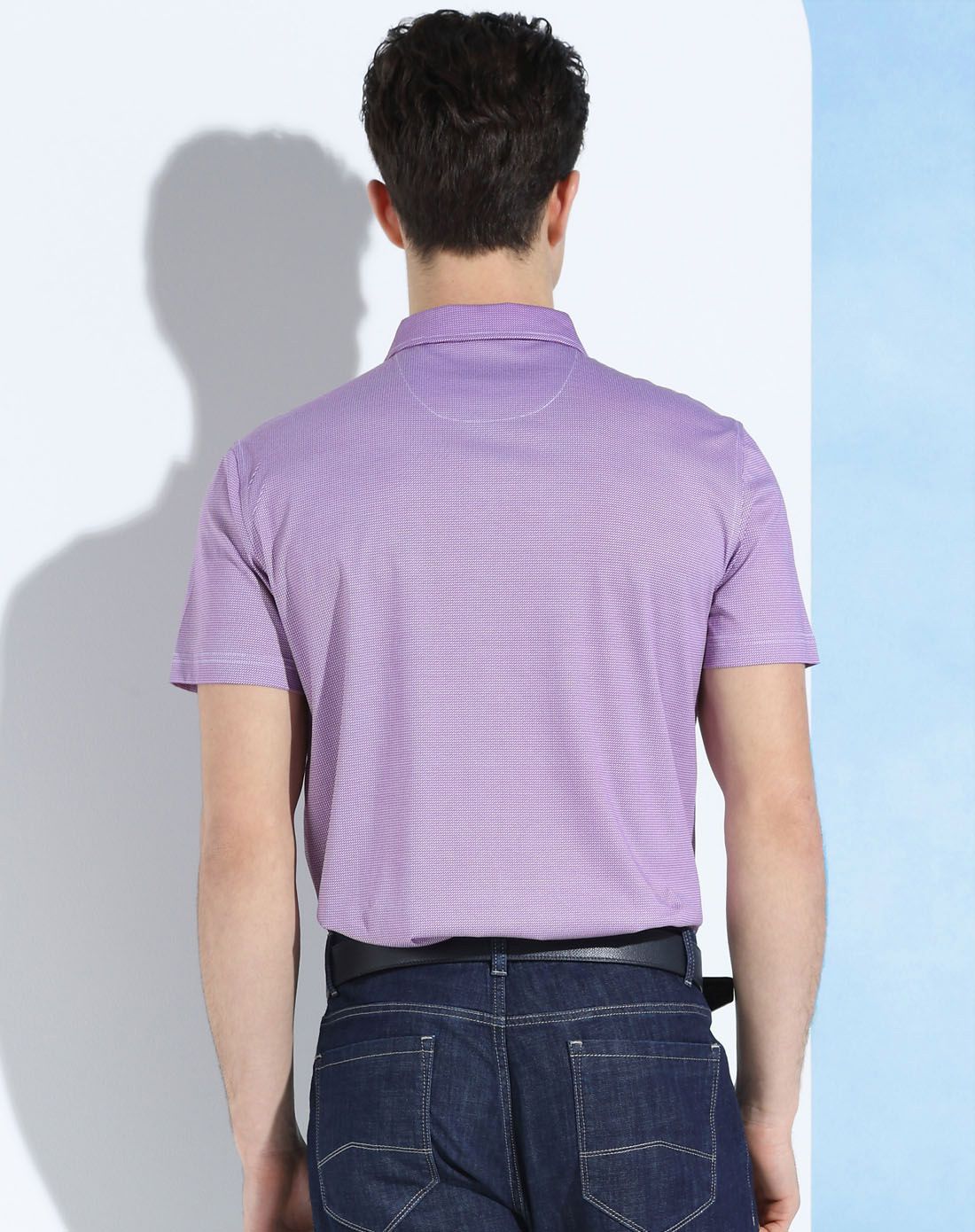 2016年新款褐紫色纯棉百搭短袖针织衫