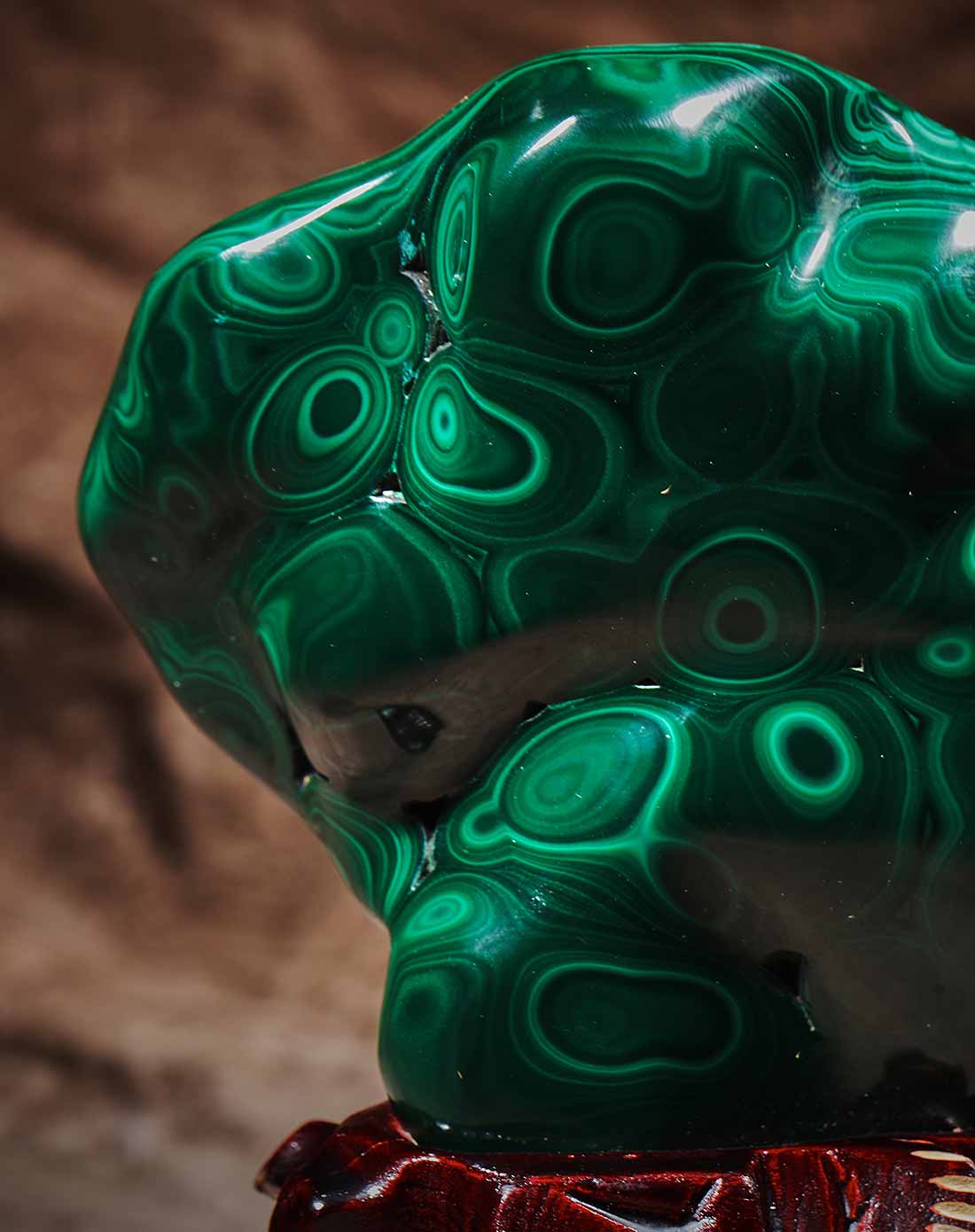 非洲.赞比亚天然孔雀石原玉石精品摆件(dg-15er)