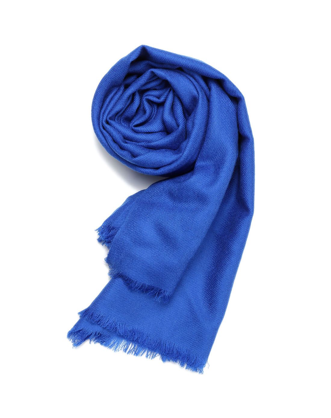 宝蓝色简约时尚羊毛围巾