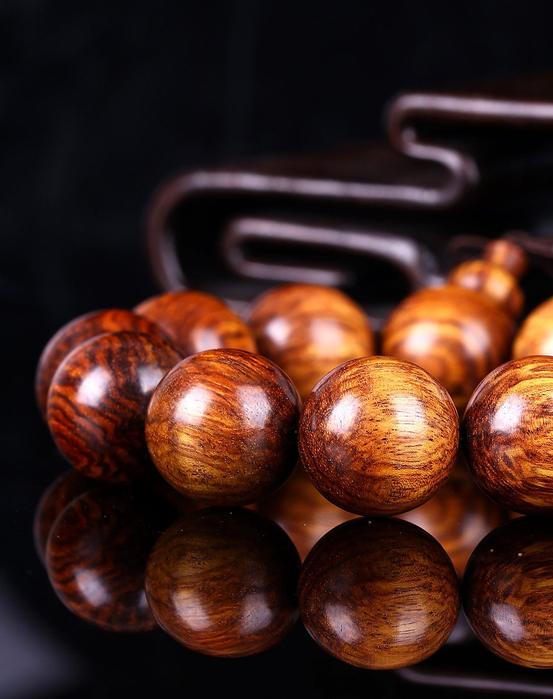 虎虎生风虎皮纹黄花梨20mm手串