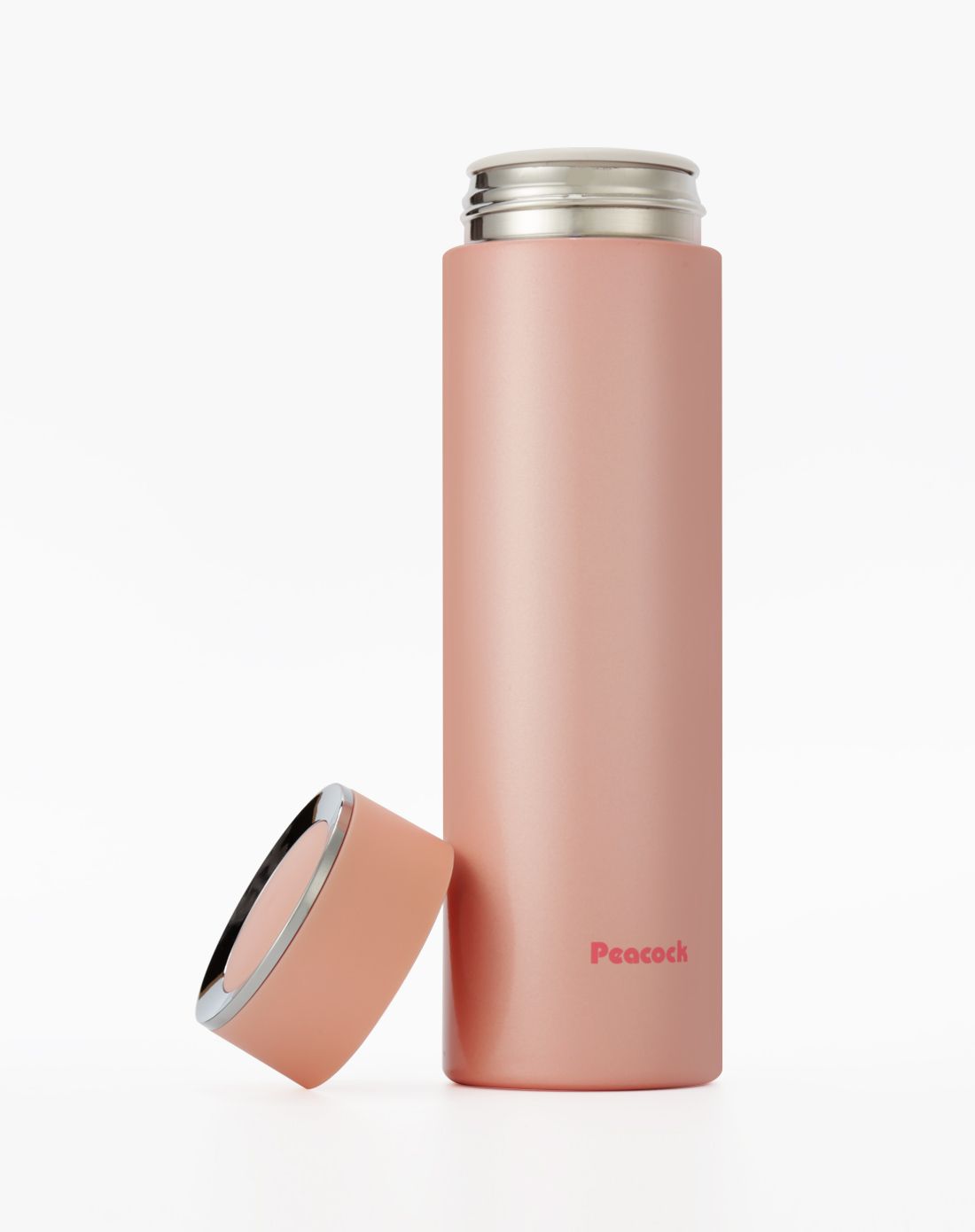 日本孔雀炫彩无缝焊接500ml粉色保温杯