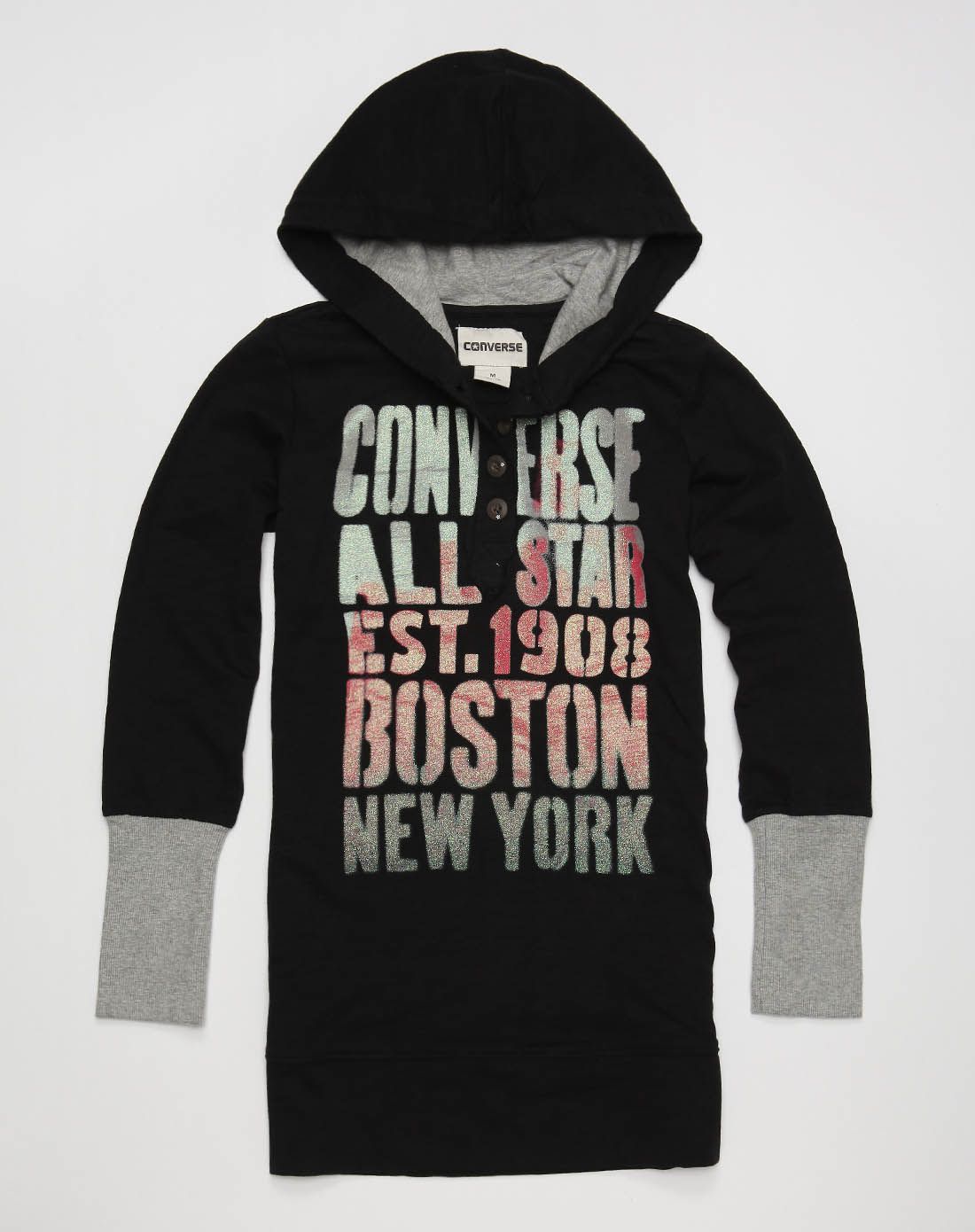 女大童正黑套头卫衣