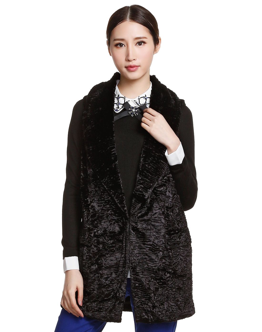 珂莱蒂尔koradior elsewhere女装专场 黑色优雅魅力马夹