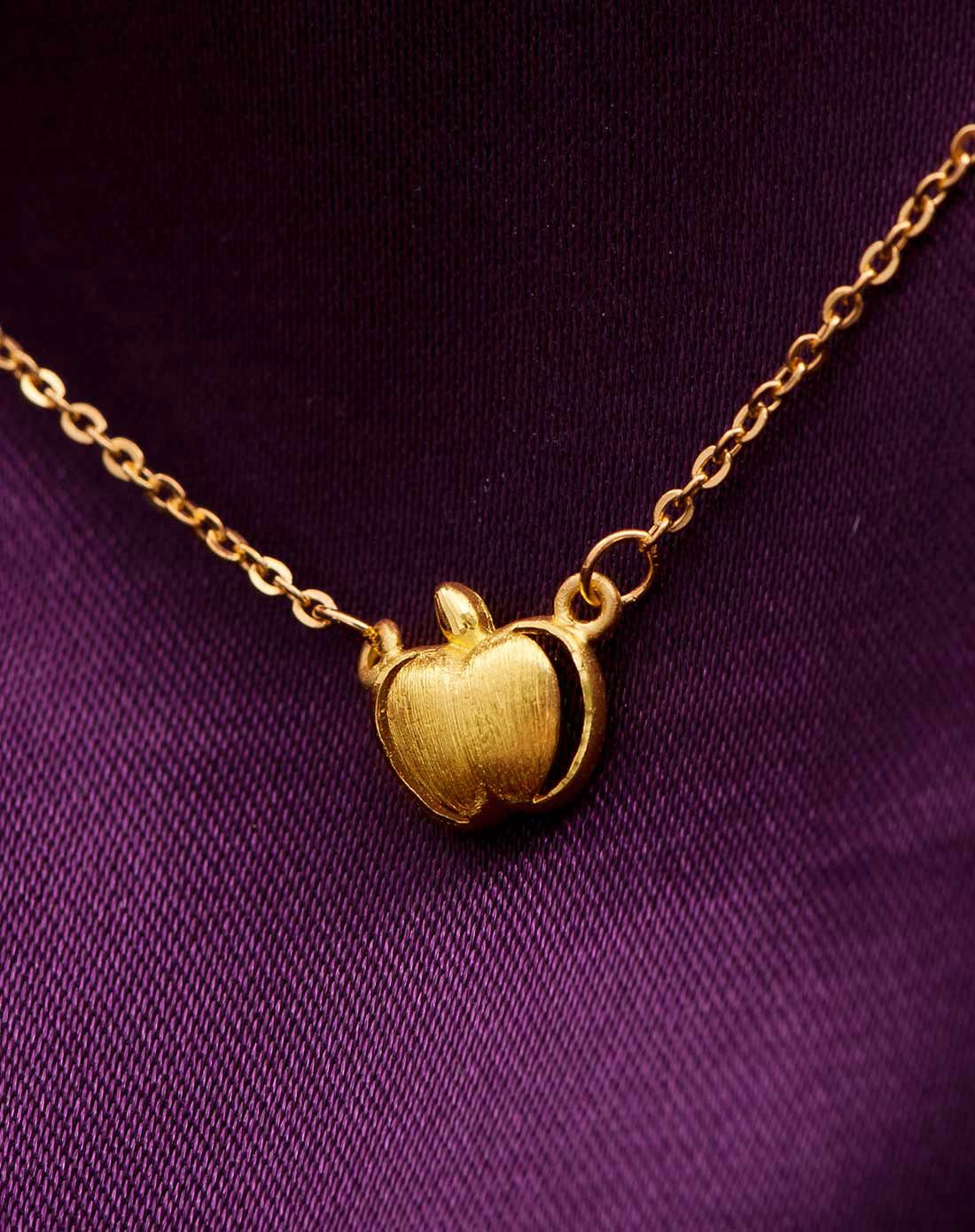 [心倾系]小苹果 足金坠链/锁骨链-约2.9克计价