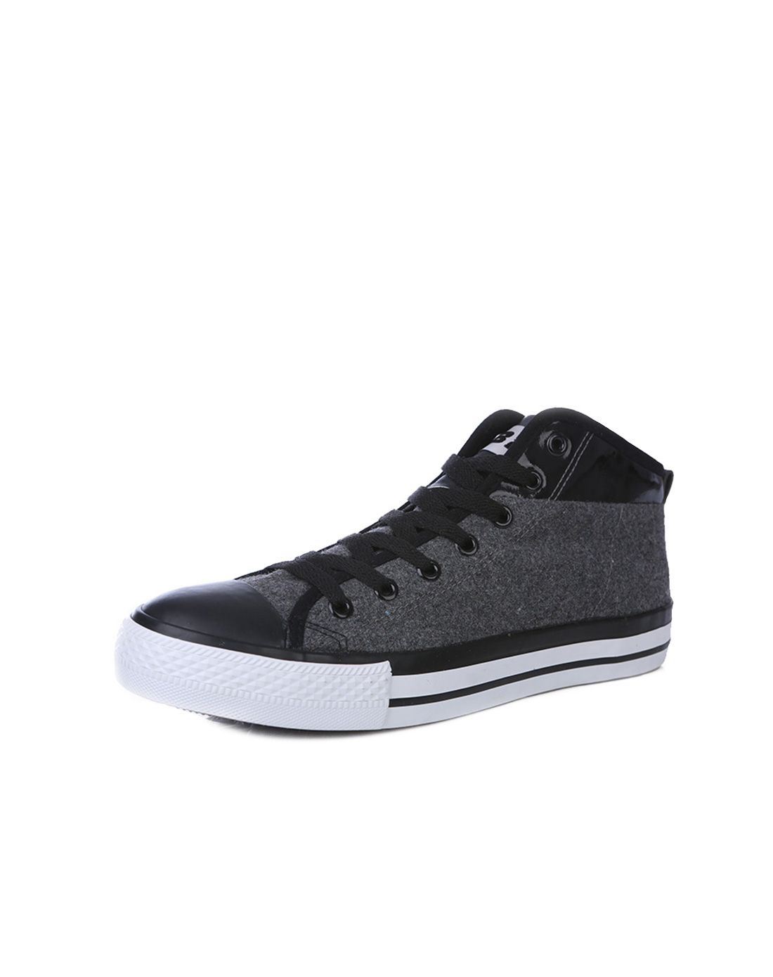 经典时尚 男款深灰色中帮鞋 简约经典设计