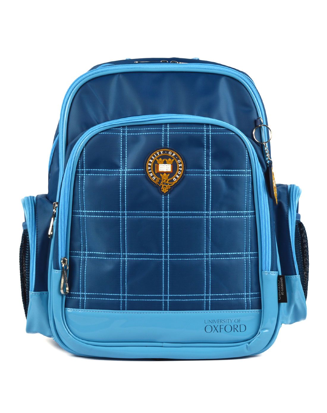 oxford牛津大学浅蓝英伦方块贵族背包/书包