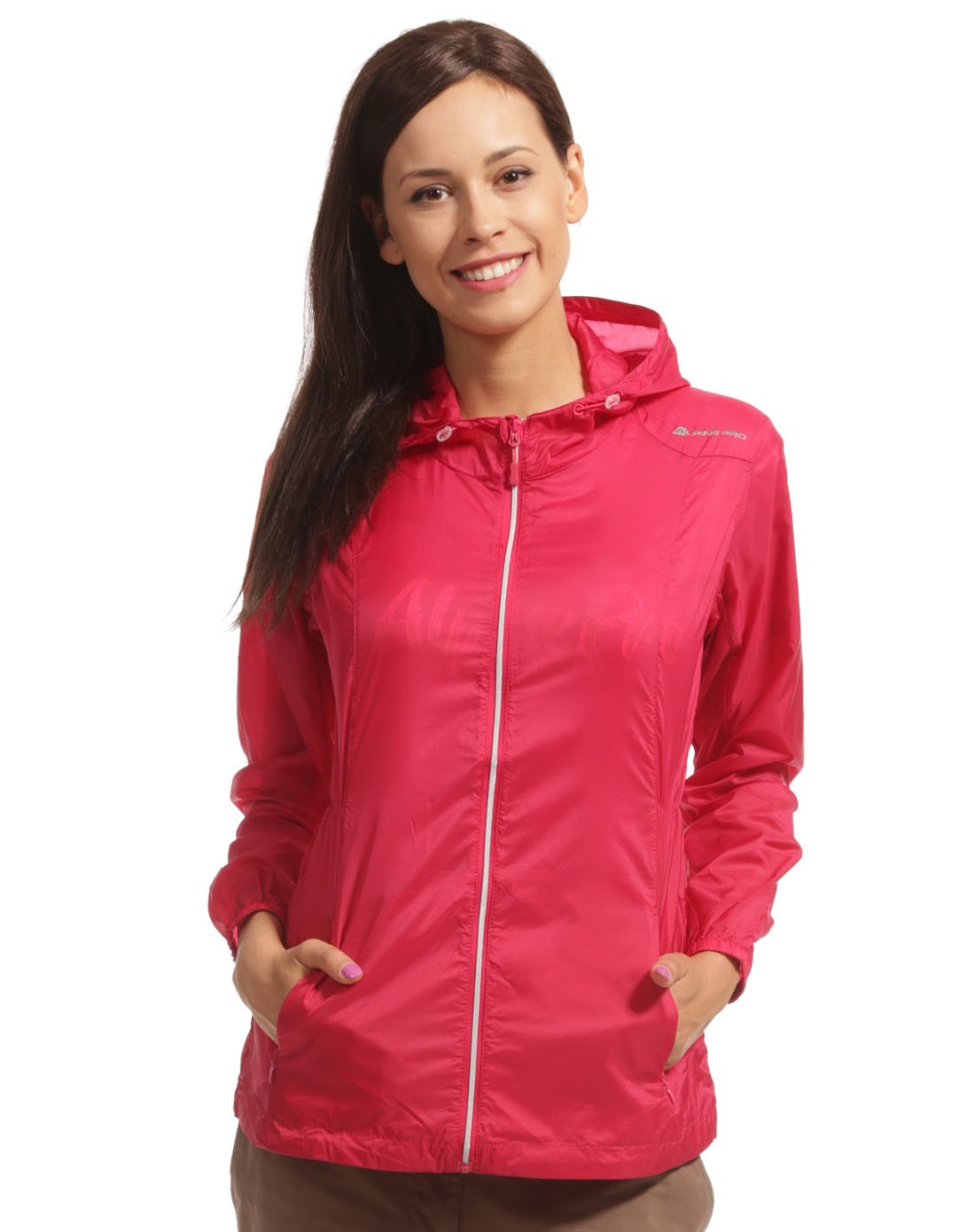 alpinepro 防晒抗撕裂 女款幻影红色皮肤衣 色彩艳丽休闲百搭