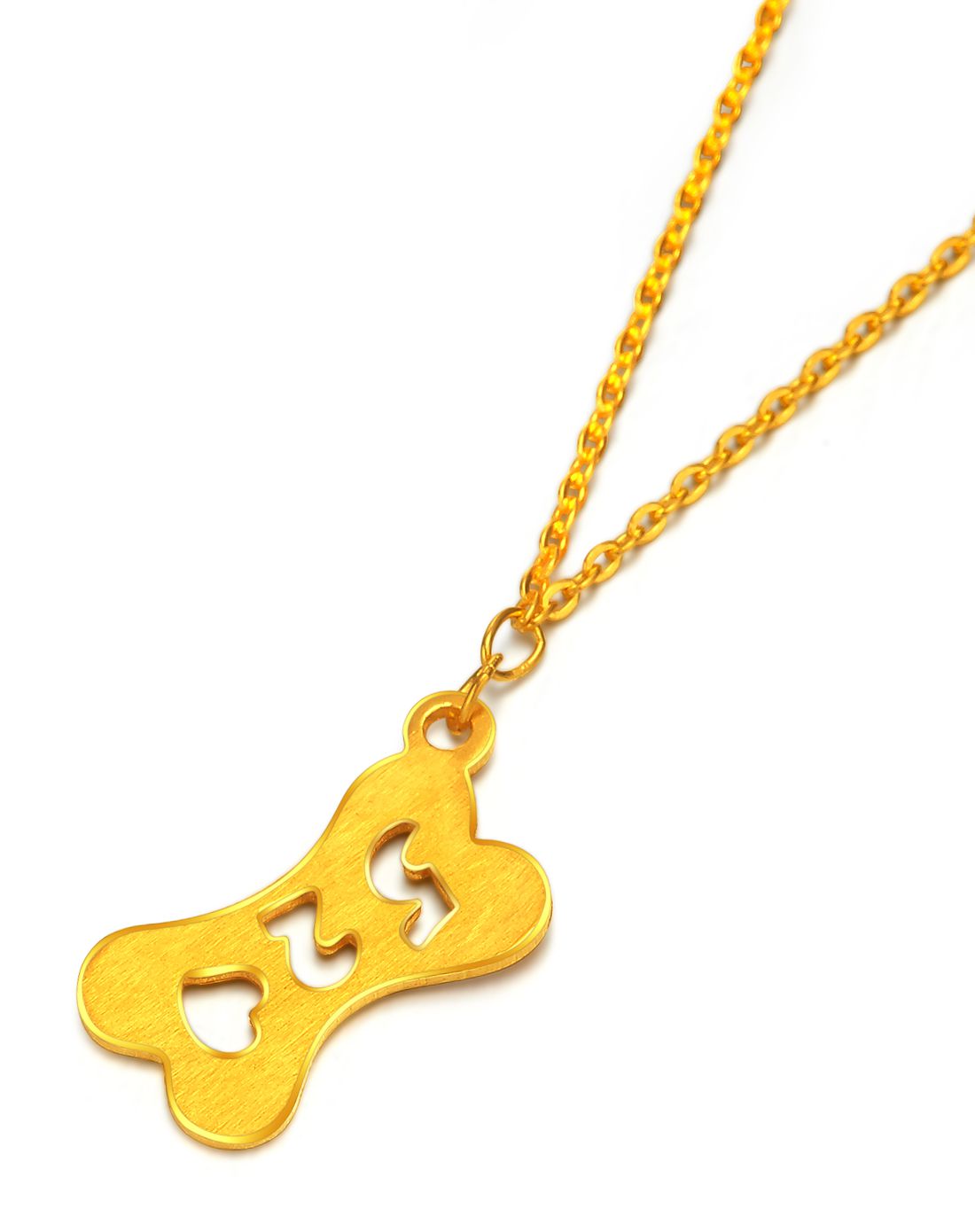 萃华 黄金足金小清新套链 520骨头 约3.46克 计价