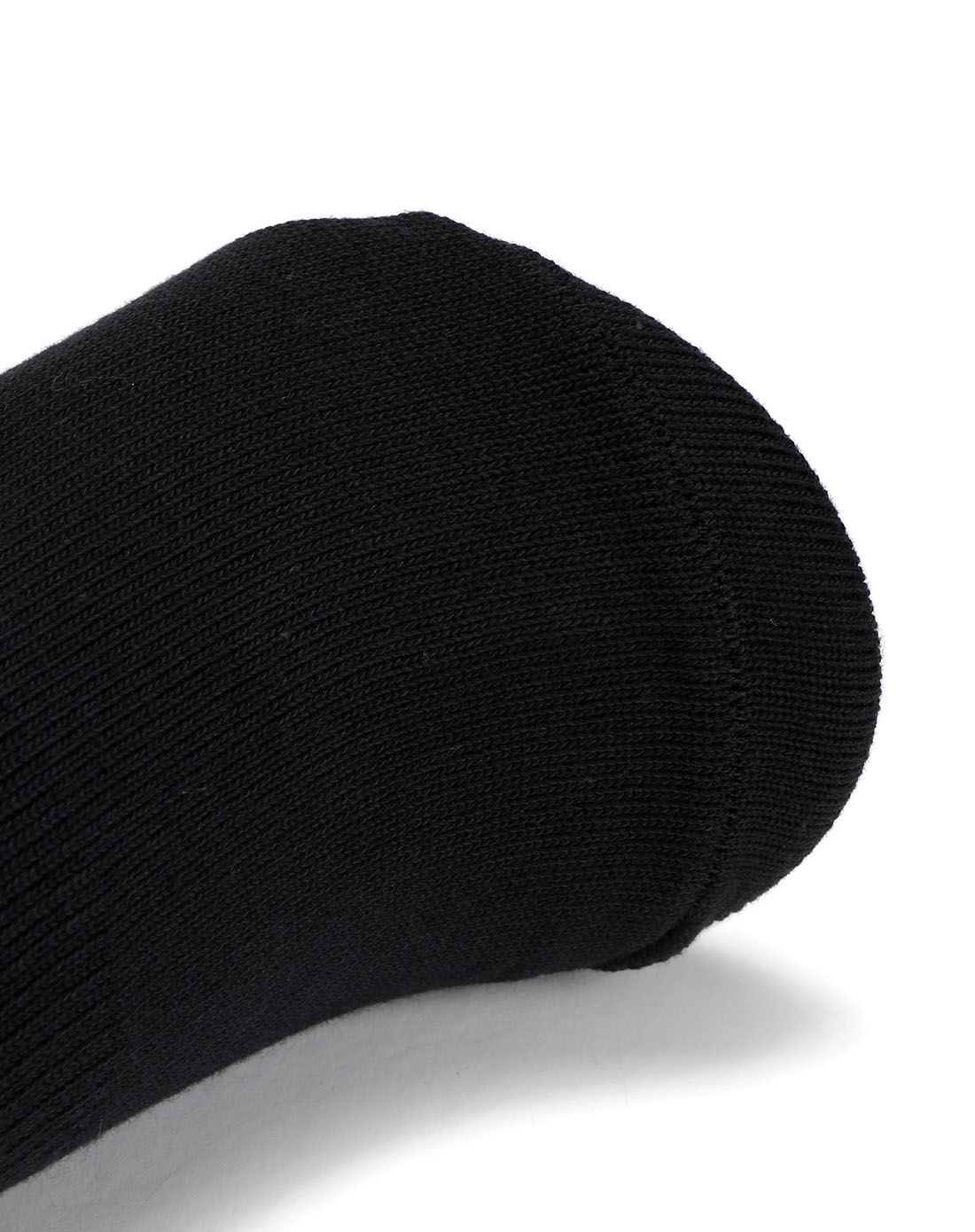 简洁运动舒适 中性款黑色短筒袜