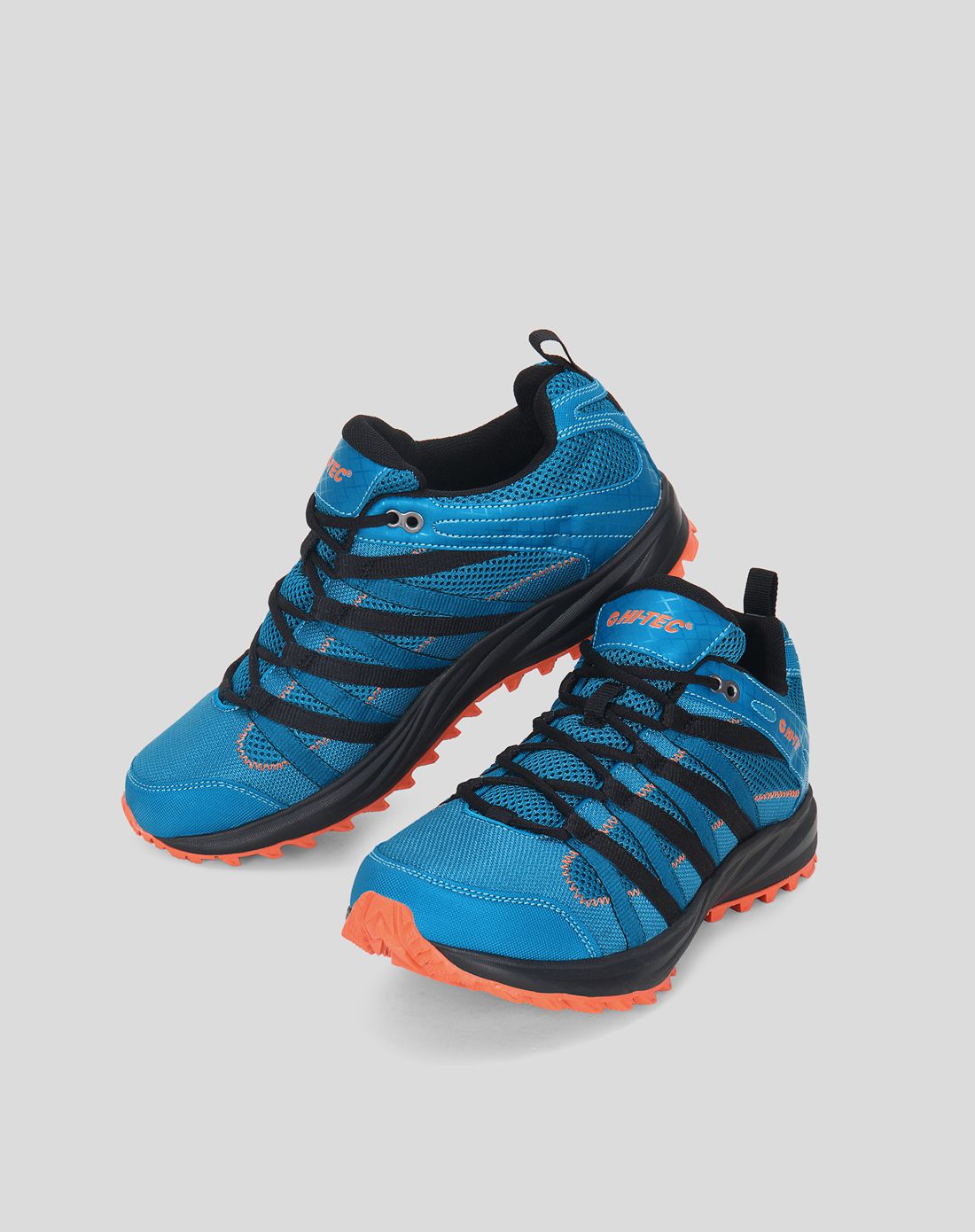 hi-tec男款蓝配橘色低帮多功能潮流运动鞋