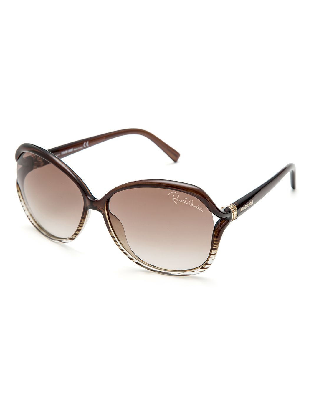 roberto cavalli 时尚心形设计咖啡渐进女款经典墨镜