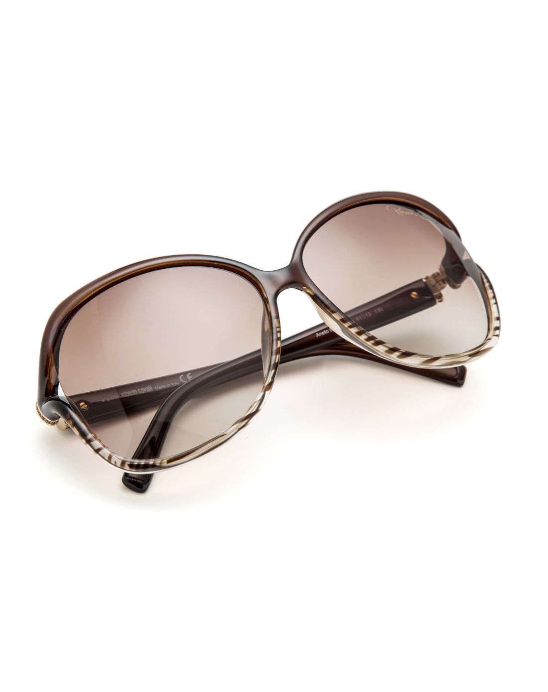 roberto cavalli 时尚心形设计咖啡渐进女款经典墨镜