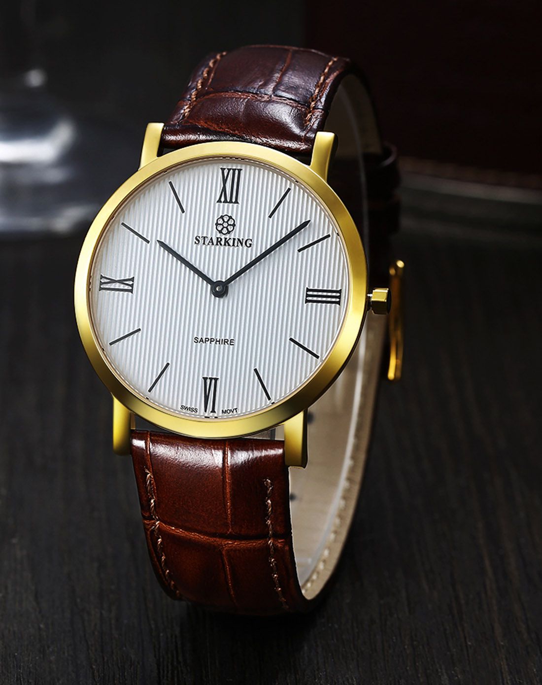 星皇starking手表专场 星皇【进口机芯】浪漫唯美蓝宝石镜面超薄情侣