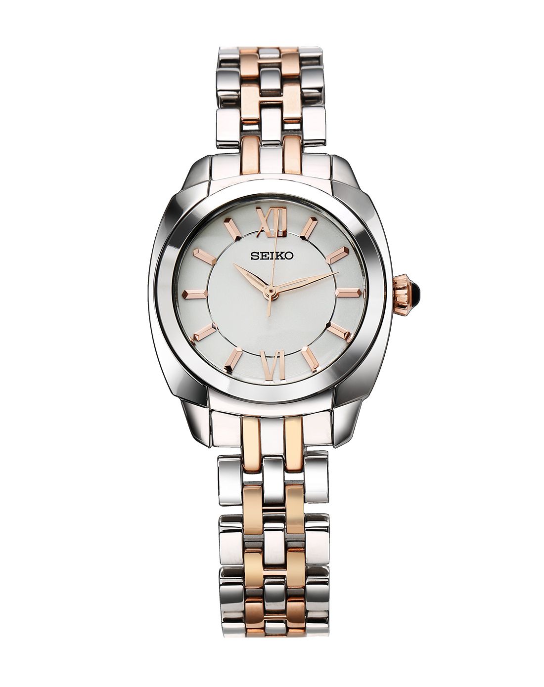 精工 绝美迷城时尚优雅玫瑰金石英女表