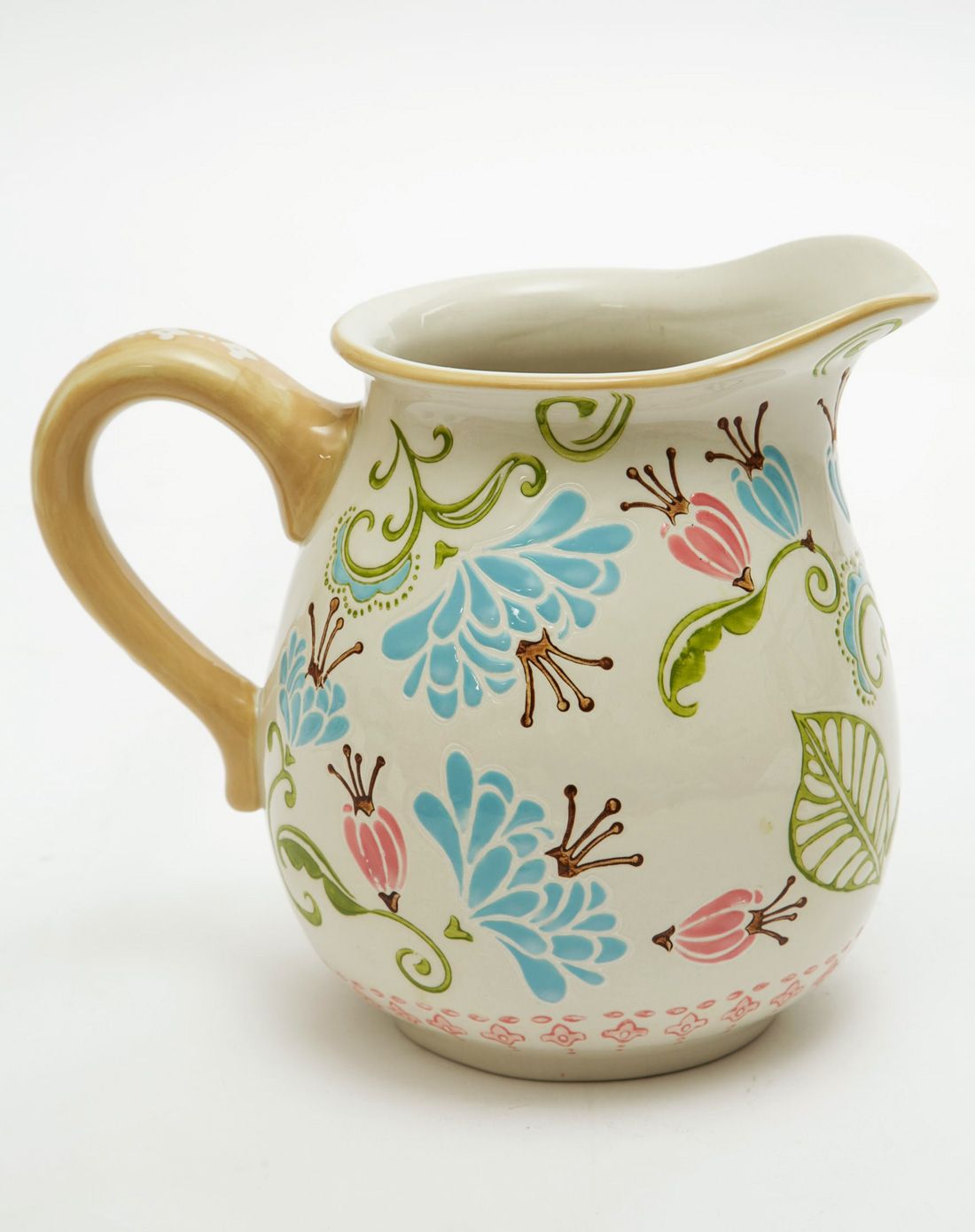 中式复古风陶瓷手工彩绘印章水壶/花瓶