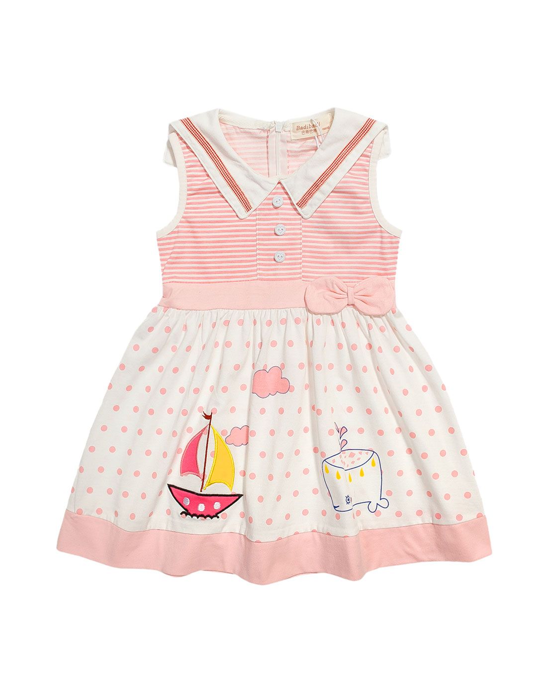 巴拉巴拉旗下韩风童装巴帝巴帝69元封顶清仓专场女童海军风连身裙