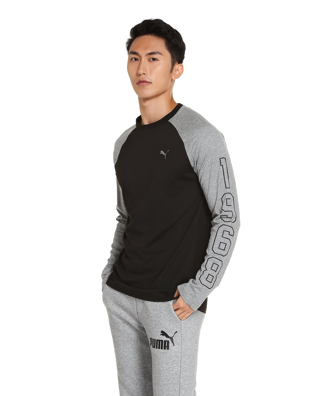 彪马puma 棉质快干 男款长袖t恤