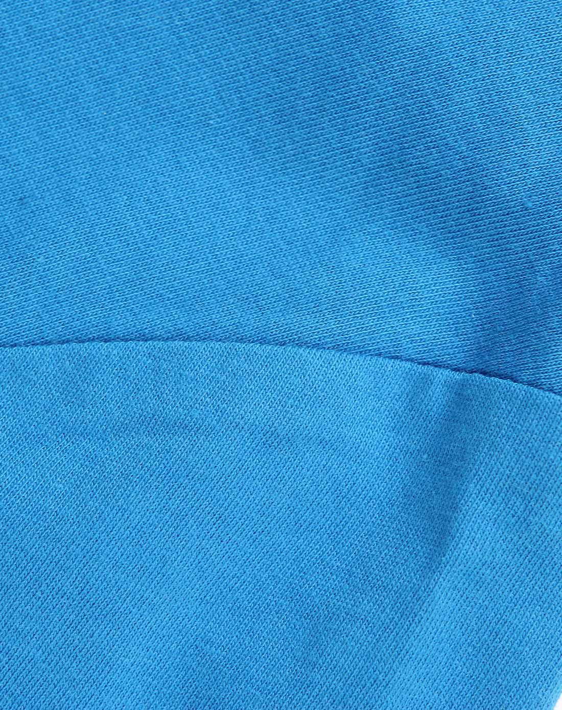 简约 男款艳蓝色短袖t恤 柔软舒适