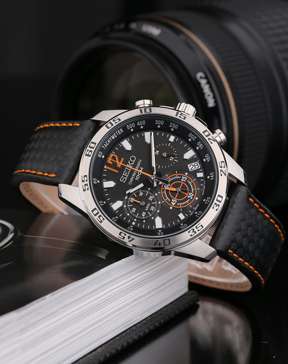 精工chronograph系列商务休闲石英男表