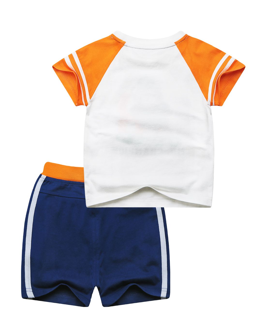 儿童新橘色纯棉短袖套装
